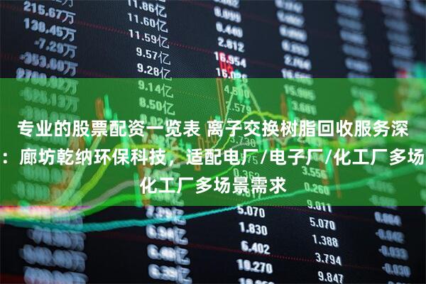专业的股票配资一览表 离子交换树脂回收服务深度解析：廊坊乾纳环保科技，适配电厂/电子厂/化工厂多场景需求
